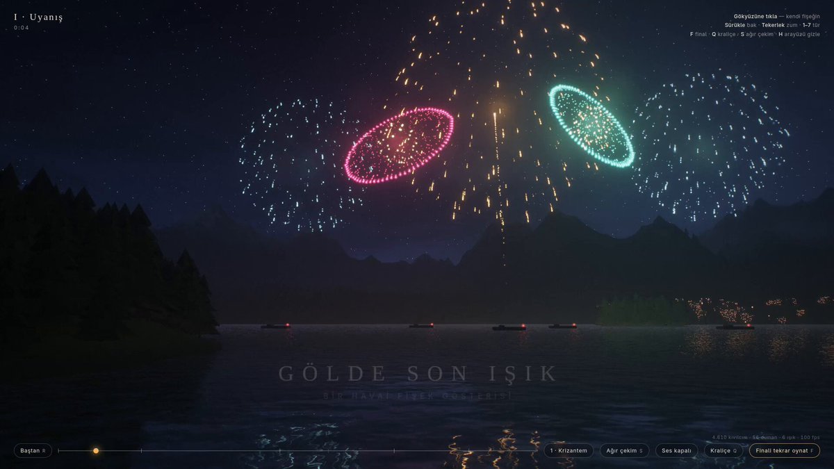 Yapabileceğin en etkileyici havai fişek veya ışıklı parçacık gösterisini üret. Ortamı ve …